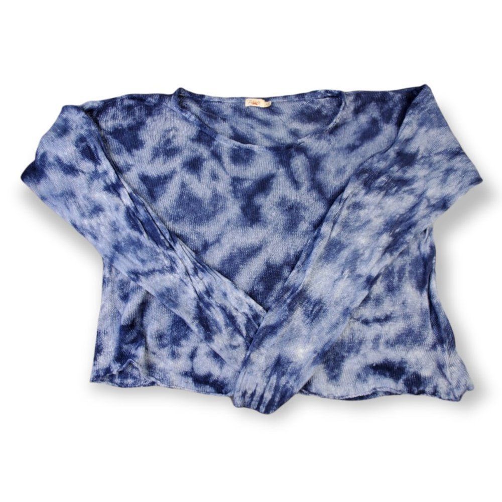 Faherty Blue Crop Sweater Size XL